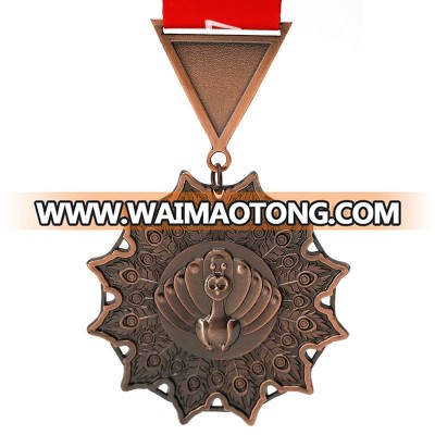 Europe italian bulk custom metal single color copper plating 3d hanger medal