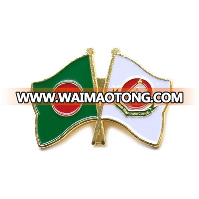 cheap custom enamel national flag push pin badge for dealer