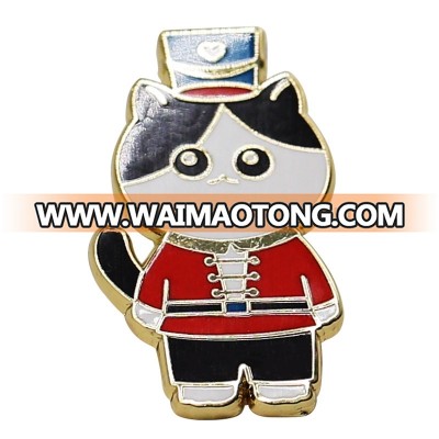 front hard enamel back magnetic gold nose lapel metal pin manufacturer