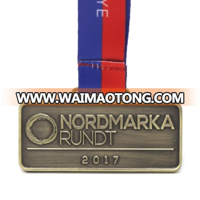 cheap custom made rectangle design finisher medals