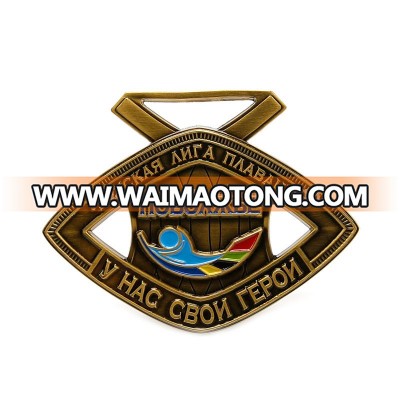 OEM manufacturer custom dragon boat swimming sports metal medals producer