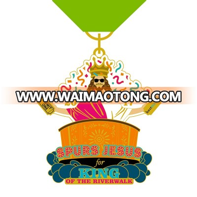 bulk wholesale colors soft enamel metal fiesta medal maker