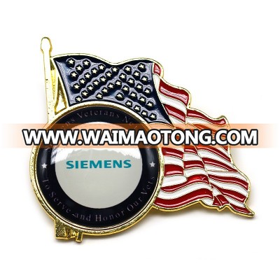 custom metal bulk promotional american usa flag lapel pin manufacturers china